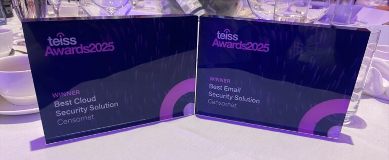 Censornet awards for best Cloud Security Solution and Email Security Solution